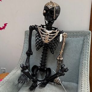 Black Skeleton with Rhinestone NEW HALLOWEEN